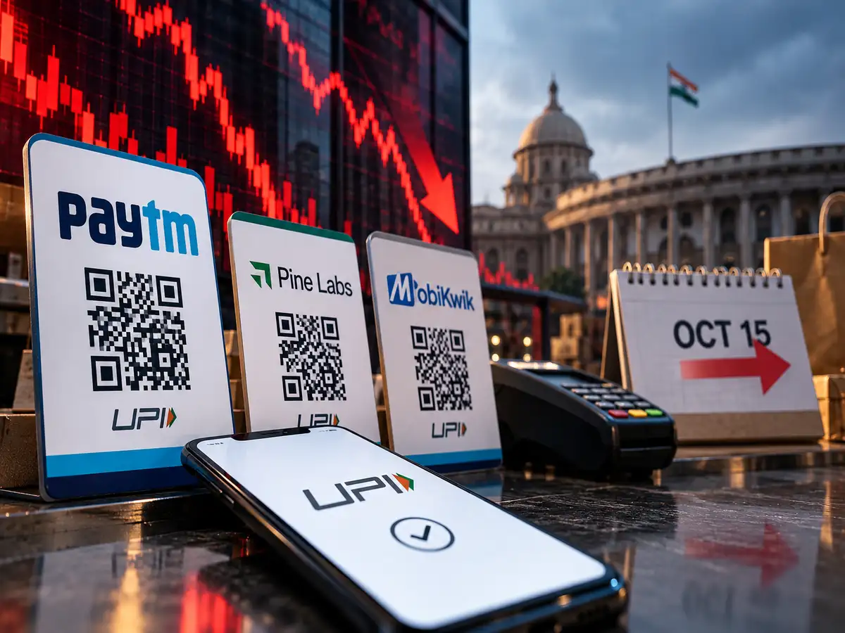 Paytm, MobiKwik Shares Fall as UPI MDR Rollout Faces Possible Delay