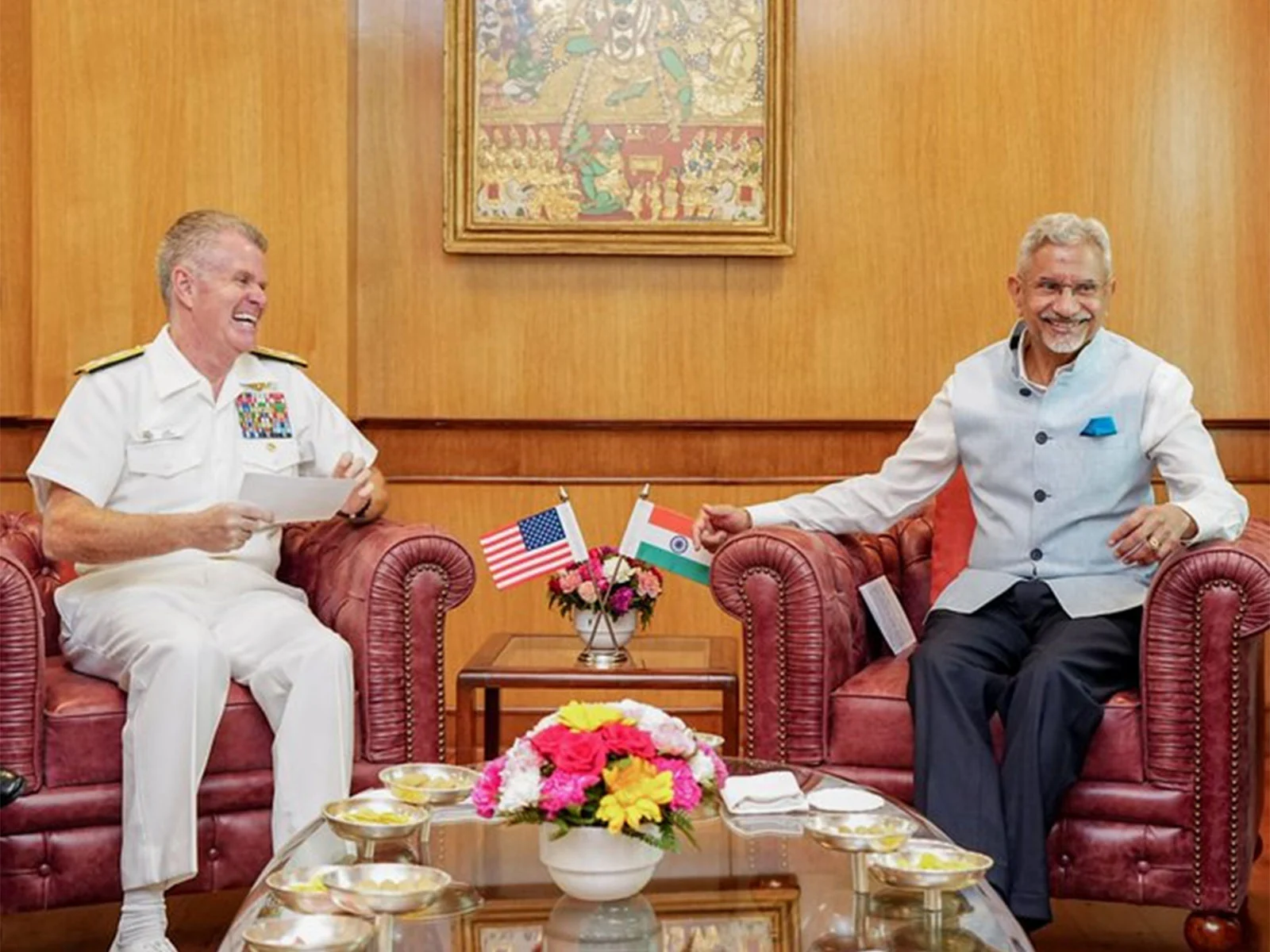 Jaishankar, US Indo-Pacific Commander Discuss Maritime Security in Delhi.